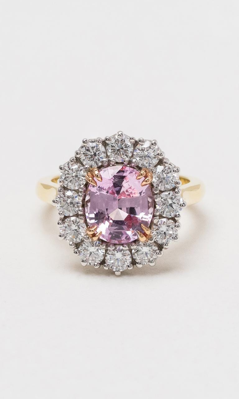 Oval pink clearance sapphire ring