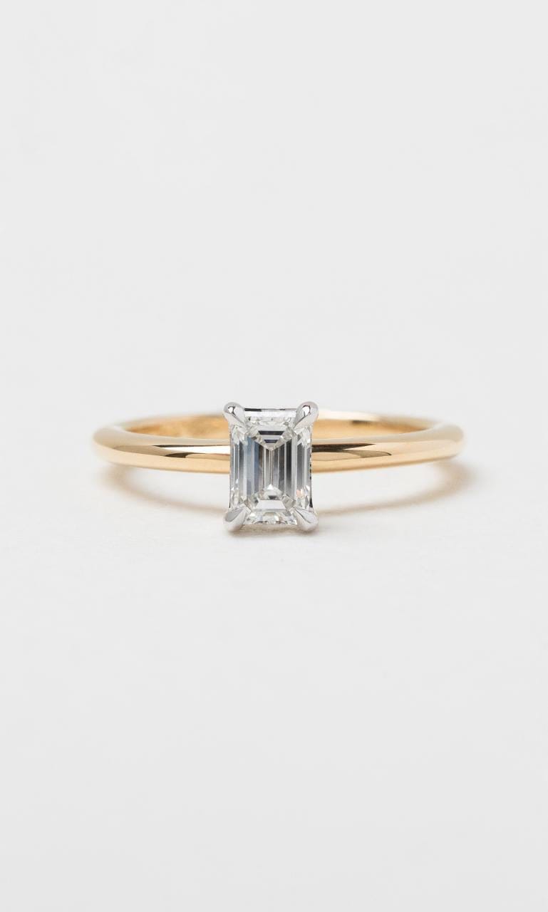 Hogans Family Jewellers 18K YWG 0.50ct Emerald Cut Diamond Solitaire Ring