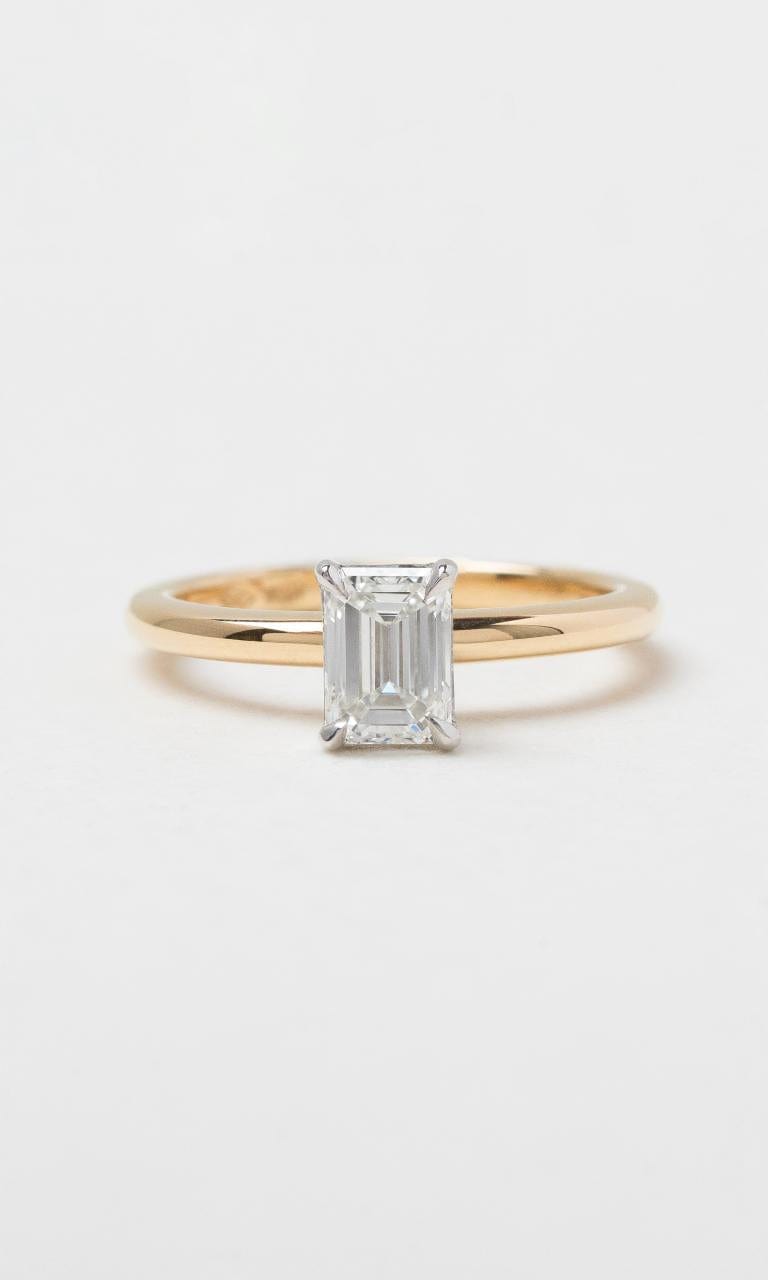 Hogans Family Jewellers 18K YWG 0.80ct Emerald Cut Solitaire Diamond Ring