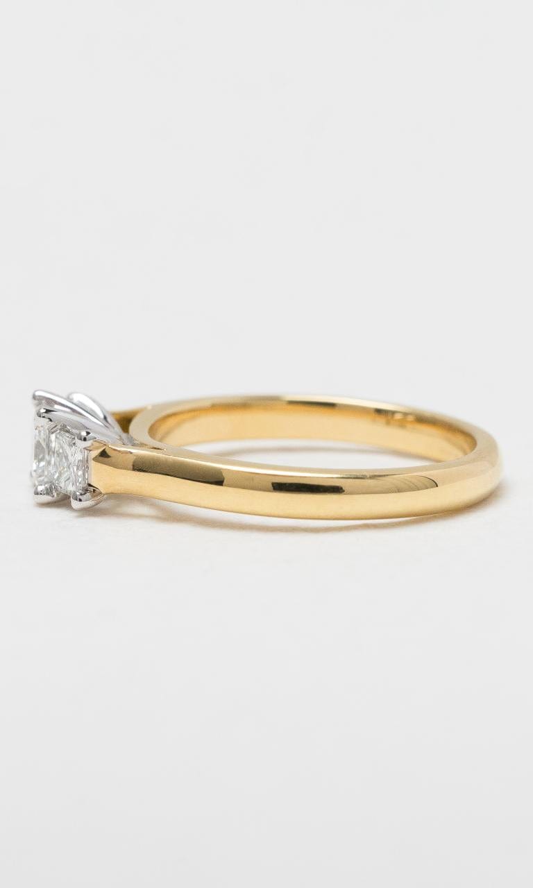 Hogans Family Jewellers 18K YWG Princess Cut Trilogy Ring