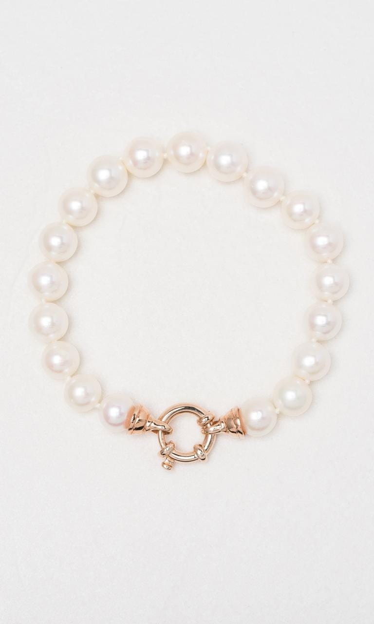 Hogans Family Jewellers 9K RG 12mm Freshwater Euro Bolt Pearl Bracelet