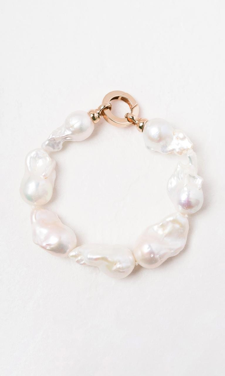 Hogans Family Jewellers 9K RG Baroque Pearl Bracelet