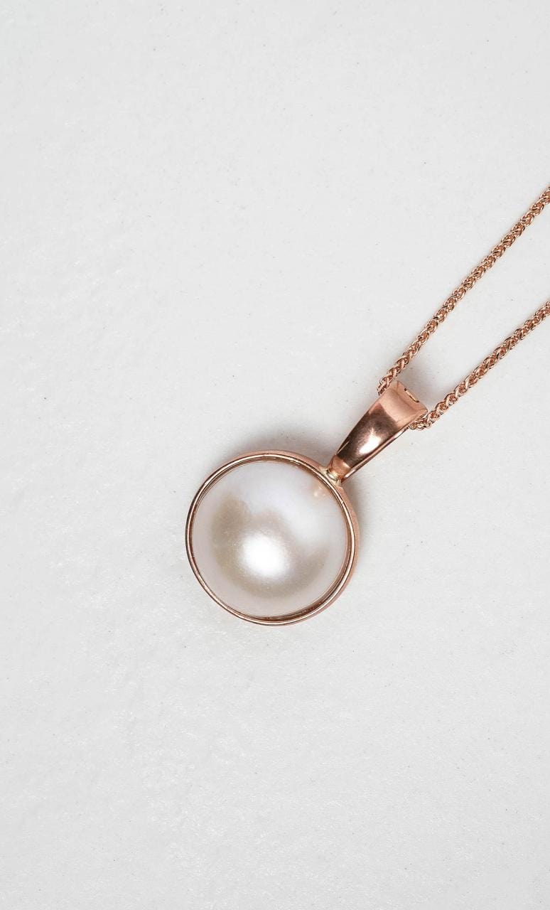 Hogans Family Jewellers 9K RG Mabe Pearl Enhancer Pendant