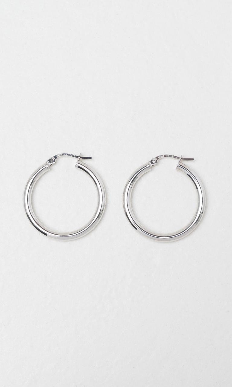 Hogans Family Jewellers 9K WG 20mm Hoop Earrings