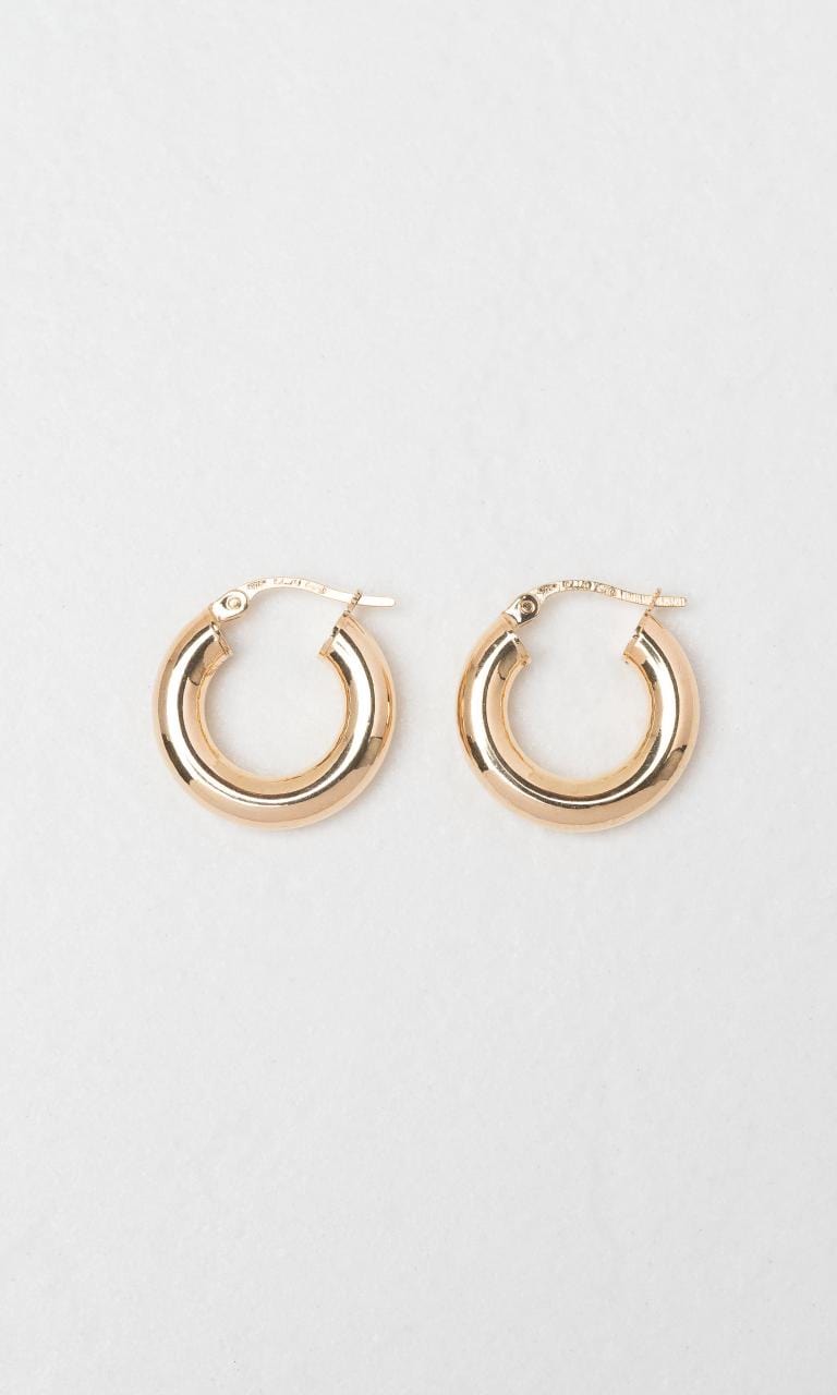 Hogans Family Jewellers 9K YG 10mm Hoop Earrings