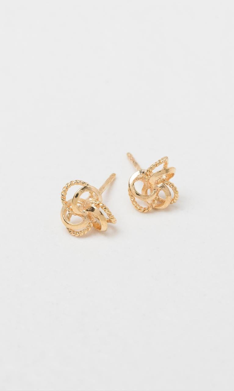 Hogans Family Jewellers 9K YG 12mm Knot Stud Earrings