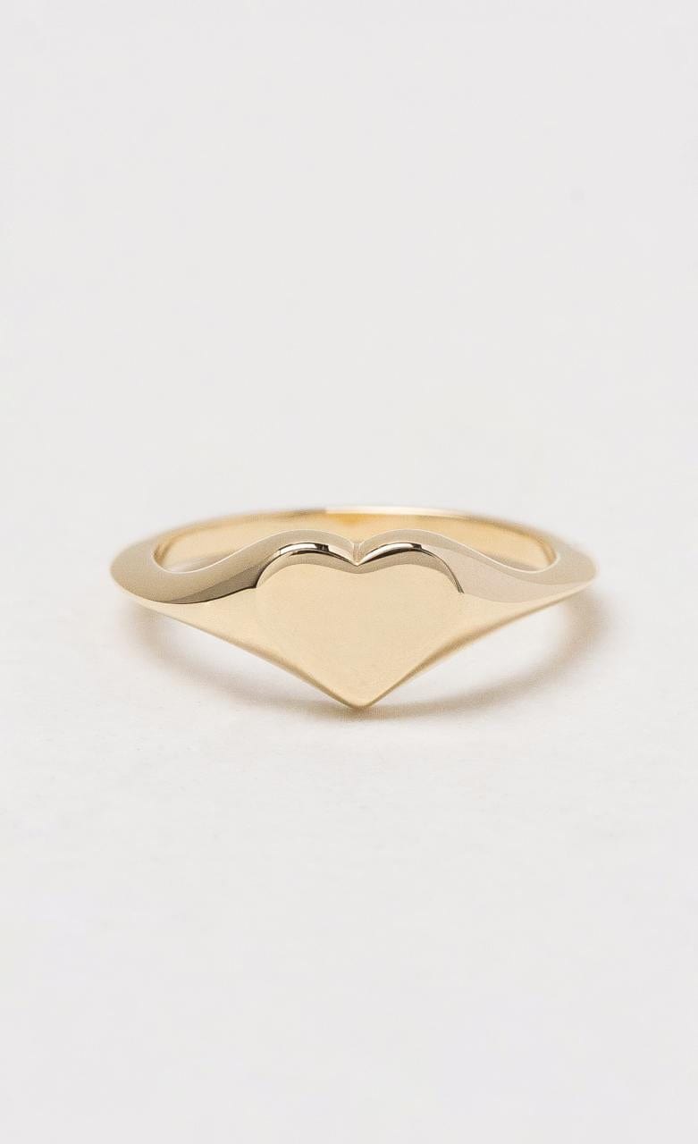 Hogans Family Jewellers 9K YG Heart Signet Ring