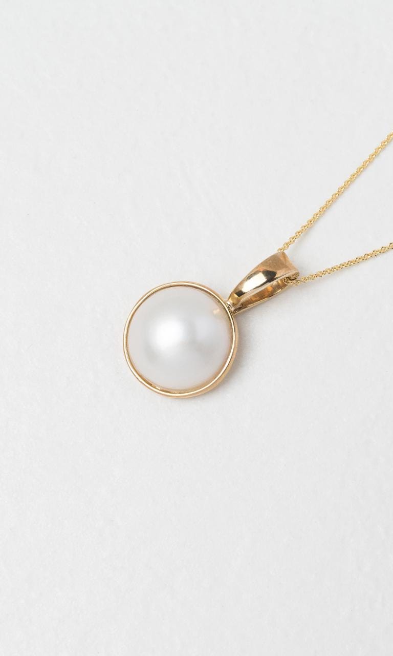 Hogans Family Jewellers 9K YG Mabe Pearl Enhancer Pendant