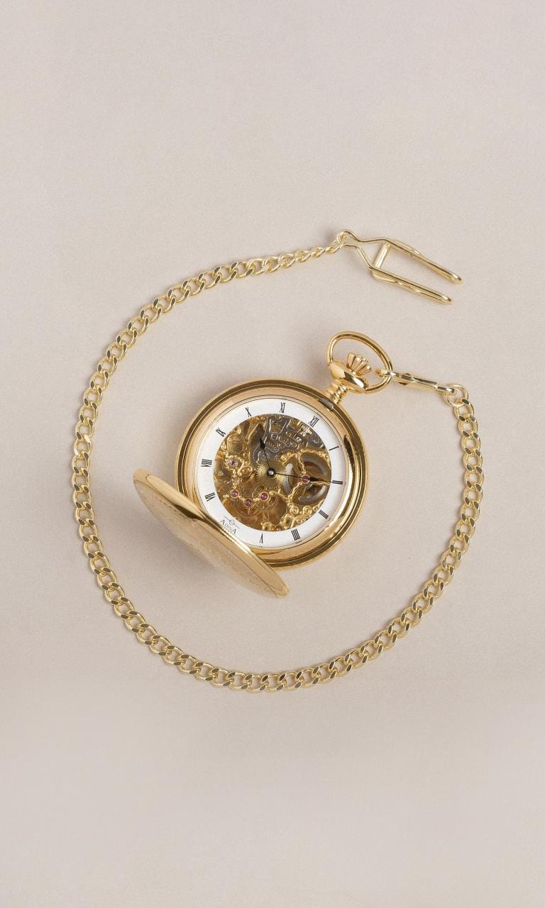 Hogans Family Jewellers Adina Mens Pocket Watch & Chain