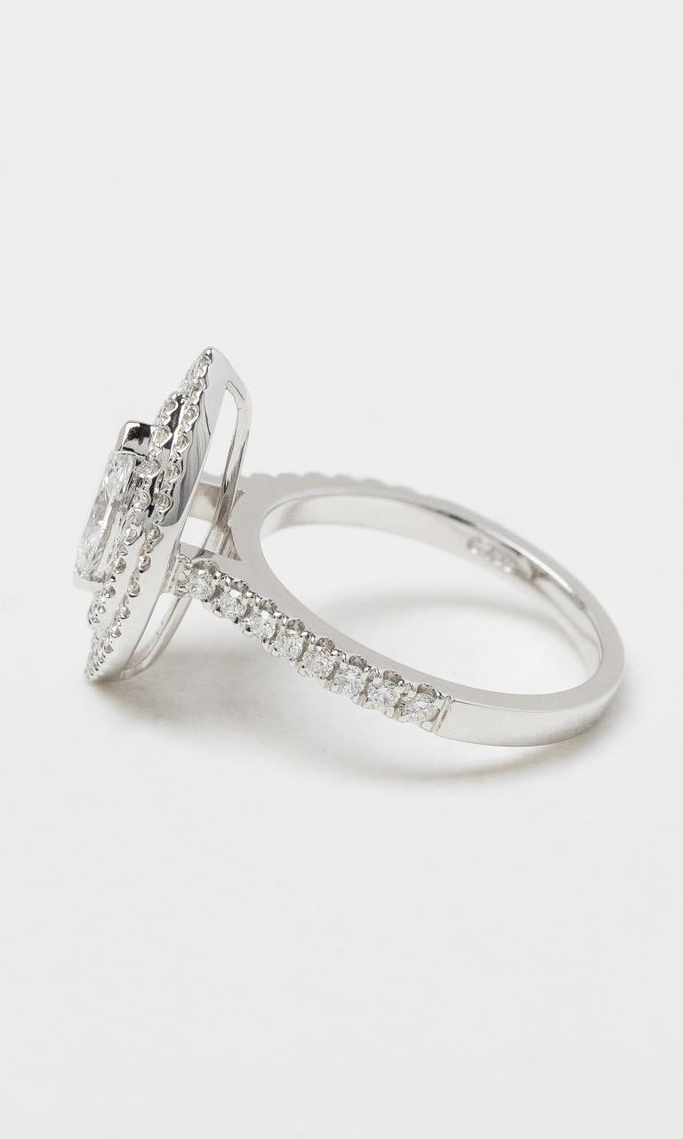 18K WG Marquise Cut Diamond Halo Ring