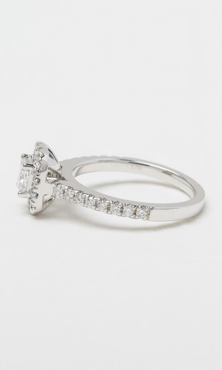 18K WG Cushion Cut Diamond Halo Ring