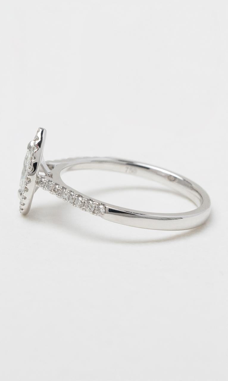 18K WG Marquise Cut Diamond Halo Style Ring
