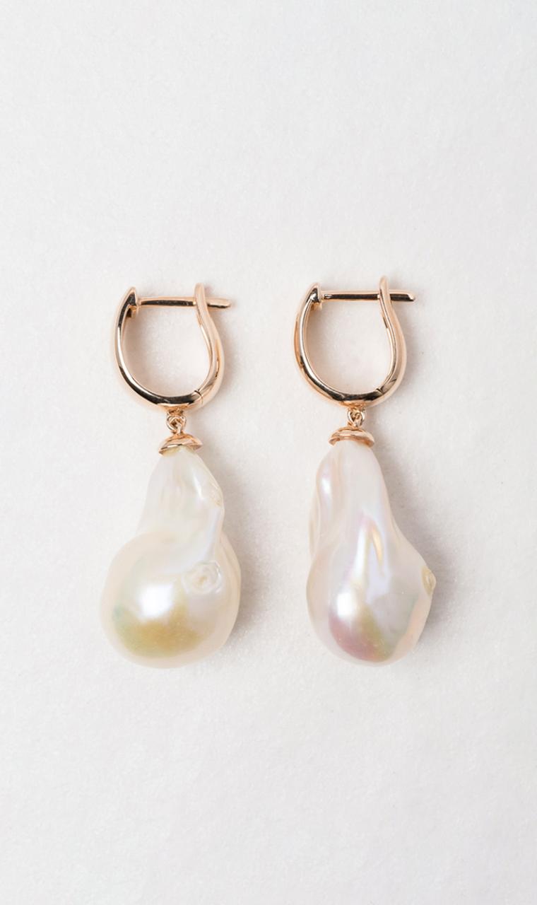 9K RG Baroque Pearl Huggie Earrings