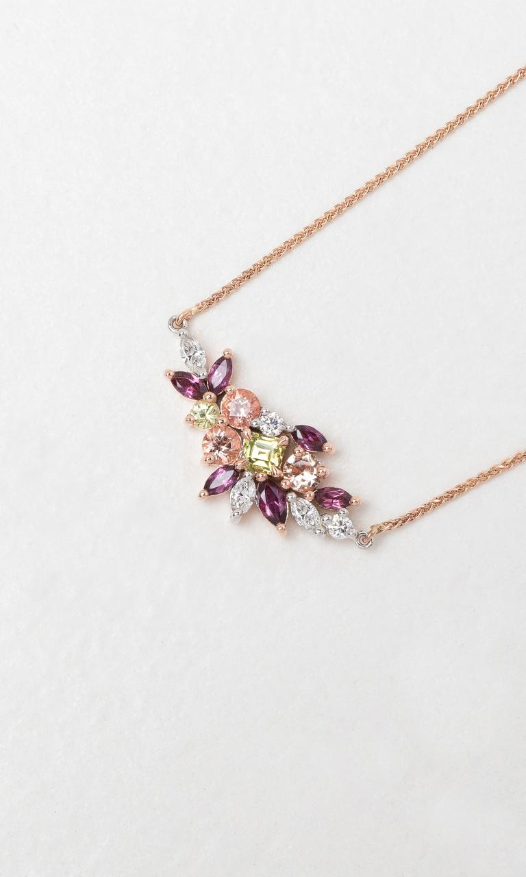 9K RWG Multi-Coloured Sapphire, Topaz and Garnet Necklace